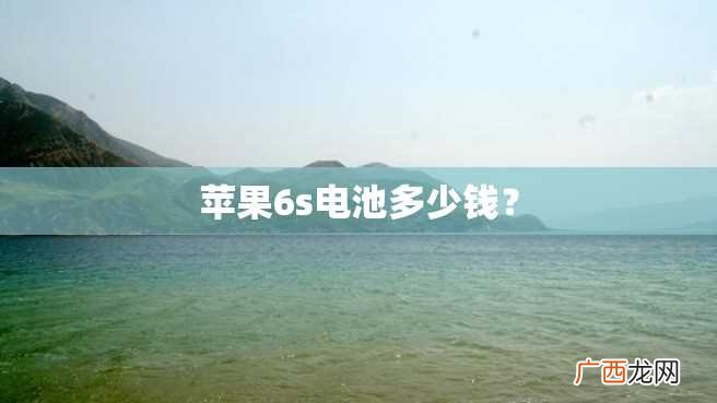 苹果6s电池多少钱？