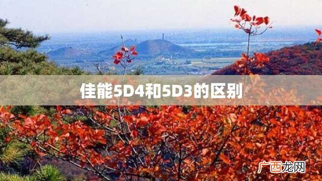 佳能5D4和5D3的区别