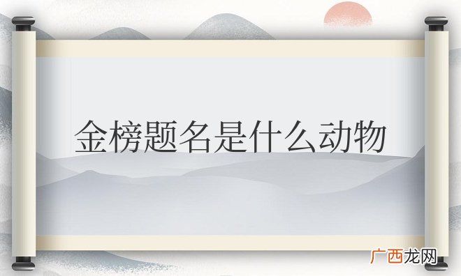 金榜题名是什么动物
