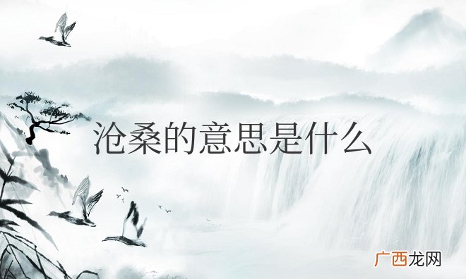 岁月沧桑的意思是什么解释