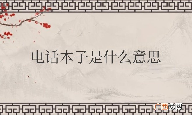 通讯录记录好友电话号码的本子 网络上说的电话本子是什么意思