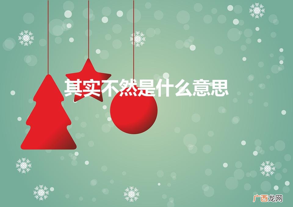 这个成语和非然也的然意思一样吗 其实不然是什么意思