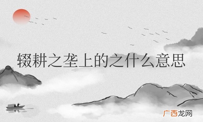 之指去、往的意思 辍耕之垄上的之什么意思及其用法