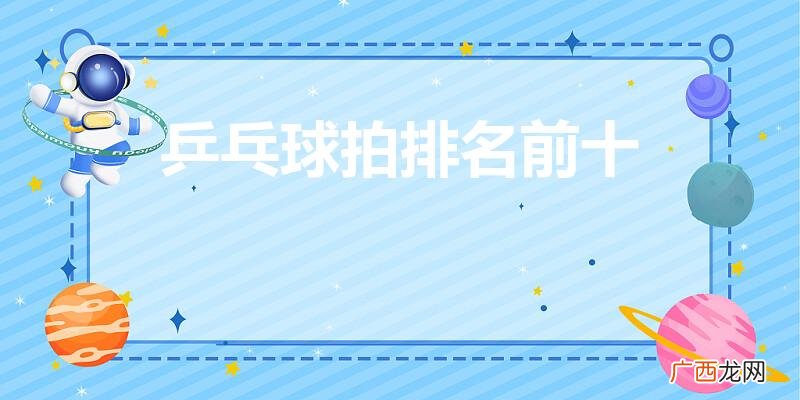 乒乓球拍排行榜 乒乓球拍排名前十