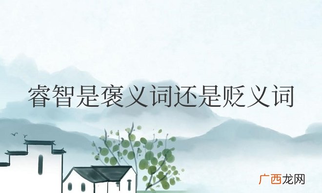 睿智是褒义词还是贬义词