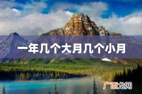 一年中有几个大月几个小月怎么算