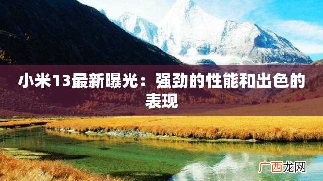 小米13最新曝光：强劲的性能和出色的表现