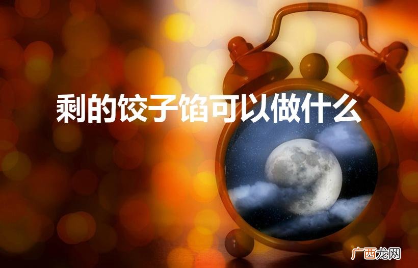 剩的饺子馅可以做什么