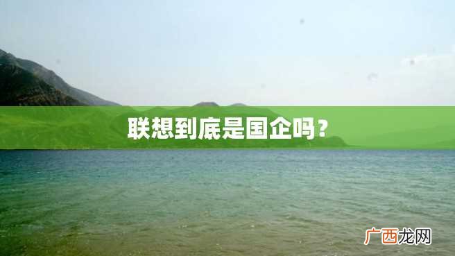 联想到底是国企吗?