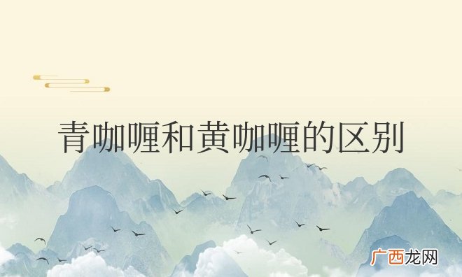 哪个好吃 青咖喱和黄咖喱的区别