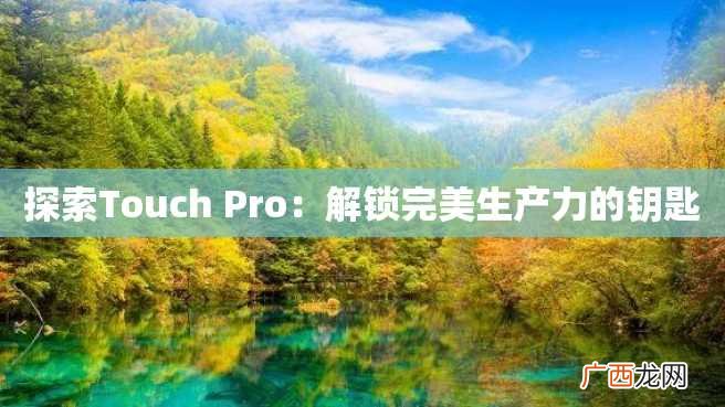 探索Touch Pro：解锁完美生产力的钥匙