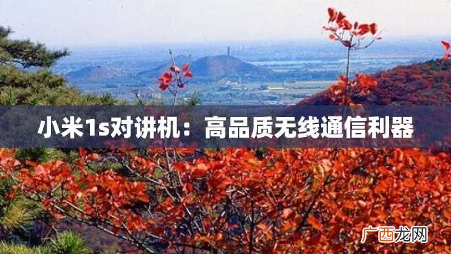 小米1s对讲机：高品质无线通信利器