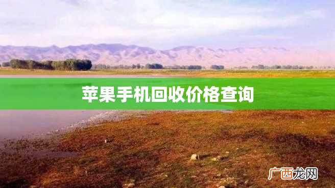 苹果手机回收价格查询