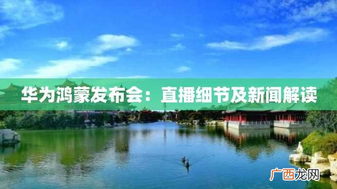 华为鸿蒙发布会：直播细节及新闻解读