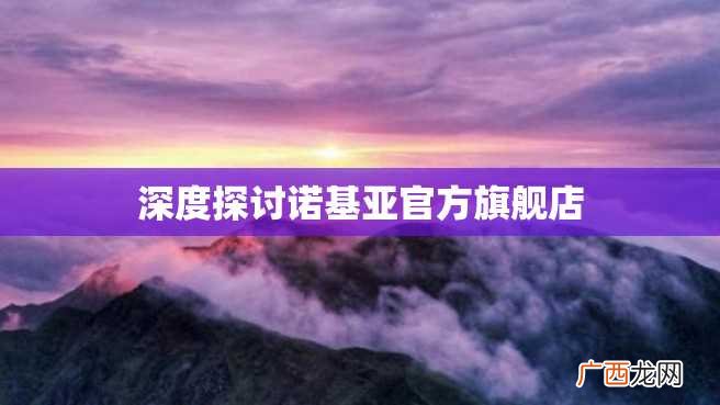 深度探讨诺基亚官方旗舰店