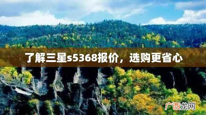 了解三星s5368报价，选购更省心