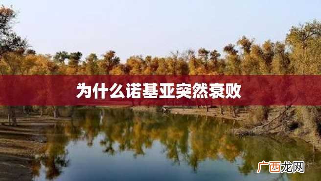 为什么诺基亚突然衰败