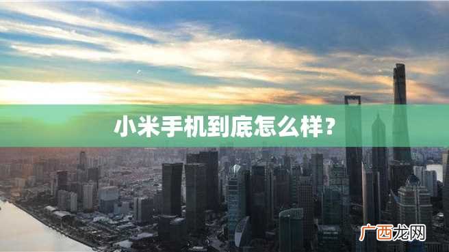 小米手机到底怎么样？
