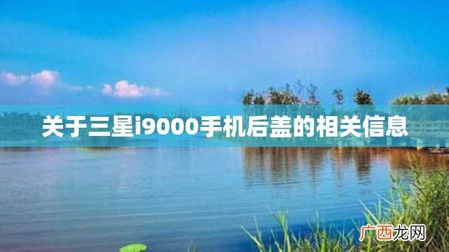 关于三星i9000手机后盖的相关信息