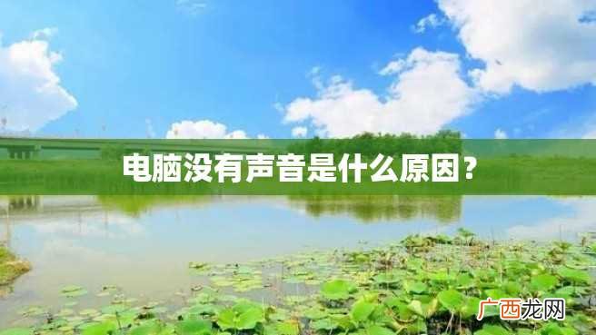 电脑没有声音是什么原因？