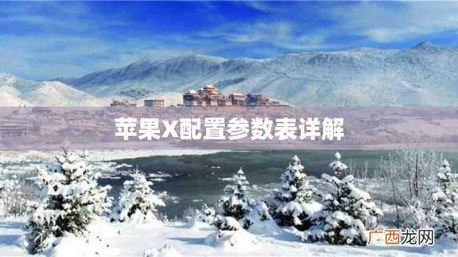 苹果X配置参数表详解