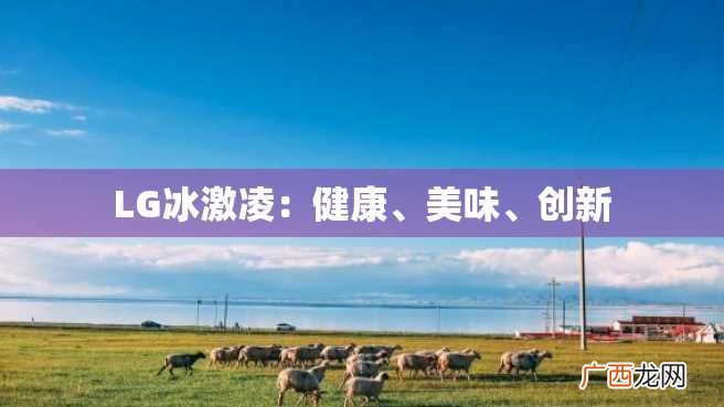 LG冰激凌：健康、美味、创新