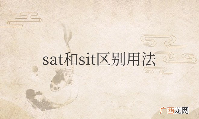 sat和sit区别用法