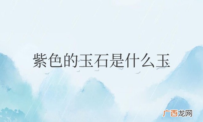 紫色的玉石是什么玉种多少钱