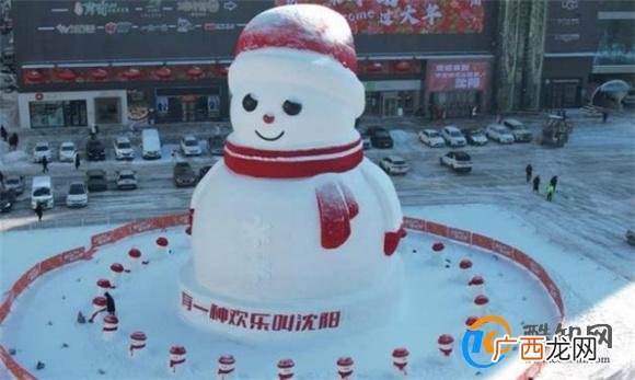 沈阳20米大雪人亮相引游客打卡 雪人系何造型