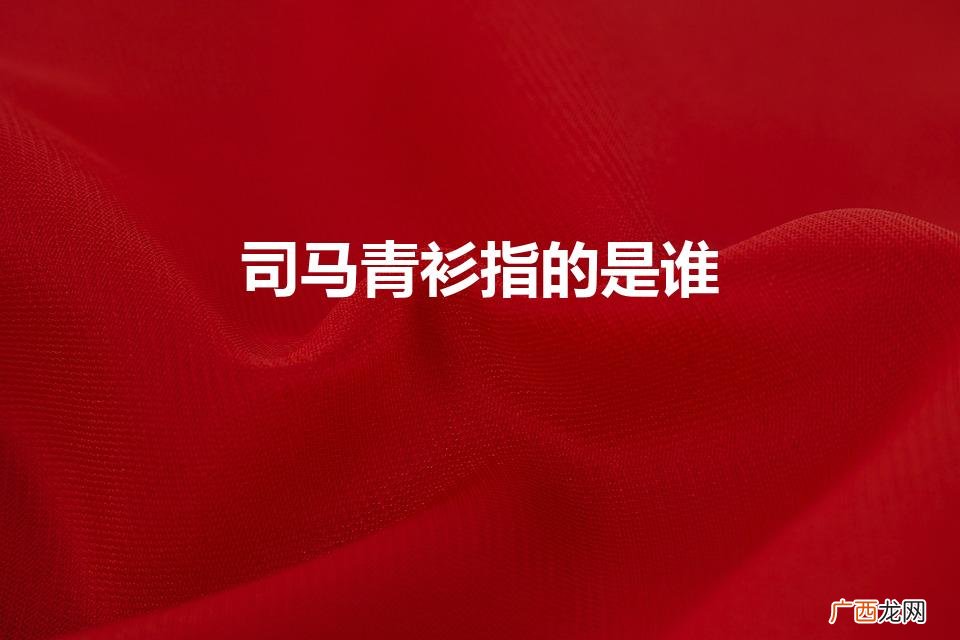 司马青衫:传奇女侠 司马青衫指的是谁