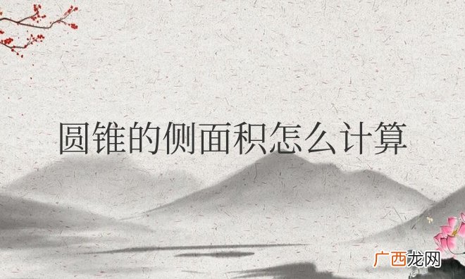 圆锥的侧面积怎么计算用什么公式