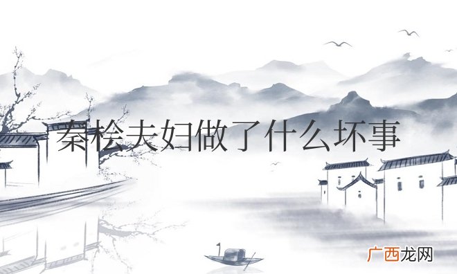 秦桧夫妇做了什么坏事简短概括