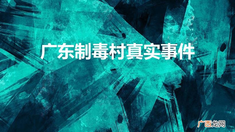 塔寨村原型是哪里 广东制毒村真实事件