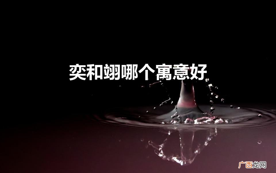 yi字寓意好的有哪些 奕和翊哪个寓意好