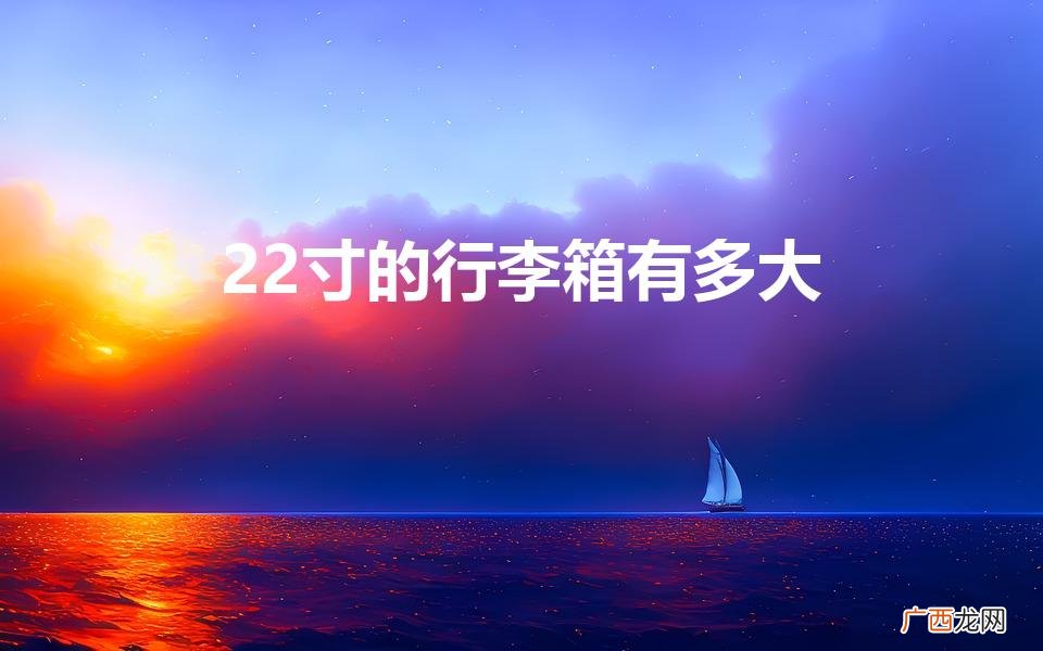 22寸的行李箱有多大